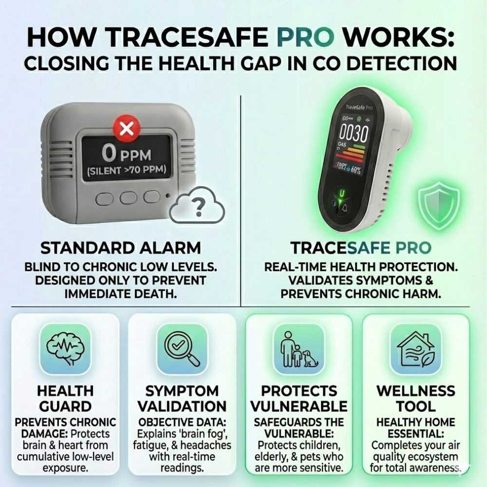 TraceSafe PRO™ – Low Level Carbon Monoxide Monitor